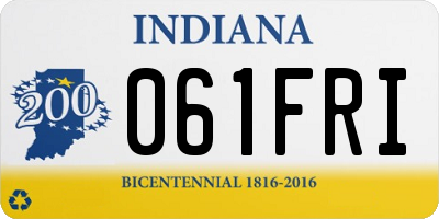 IN license plate 061FRI