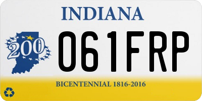 IN license plate 061FRP