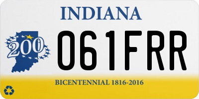 IN license plate 061FRR