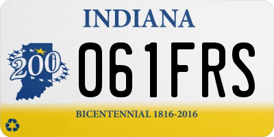 IN license plate 061FRS