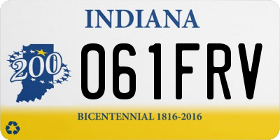 IN license plate 061FRV