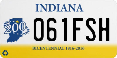 IN license plate 061FSH