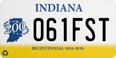 IN license plate 061FST