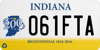 IN license plate 061FTA