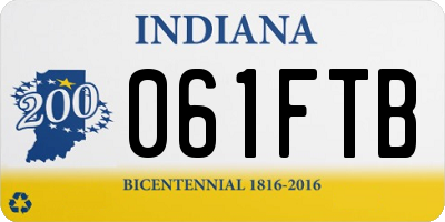IN license plate 061FTB