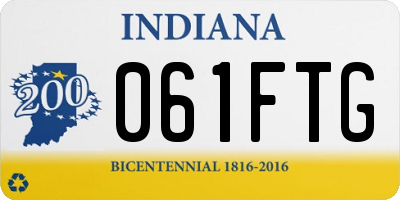 IN license plate 061FTG