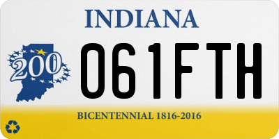 IN license plate 061FTH