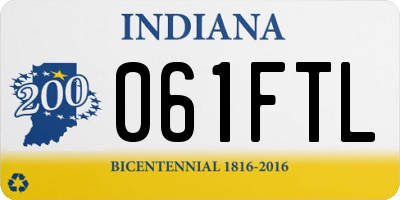 IN license plate 061FTL