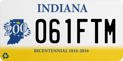IN license plate 061FTM