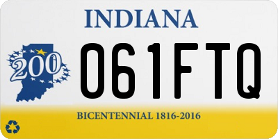 IN license plate 061FTQ