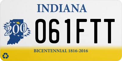 IN license plate 061FTT