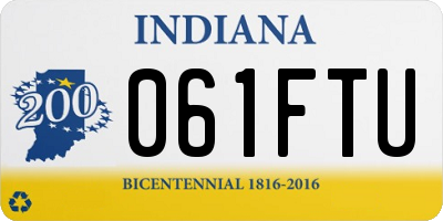 IN license plate 061FTU