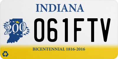 IN license plate 061FTV