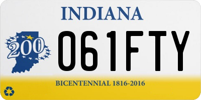 IN license plate 061FTY