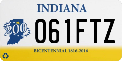 IN license plate 061FTZ