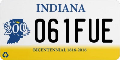 IN license plate 061FUE