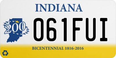 IN license plate 061FUI