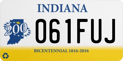 IN license plate 061FUJ