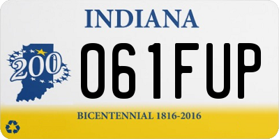 IN license plate 061FUP
