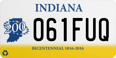 IN license plate 061FUQ