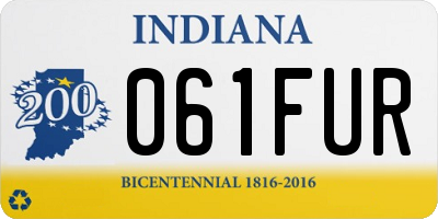 IN license plate 061FUR