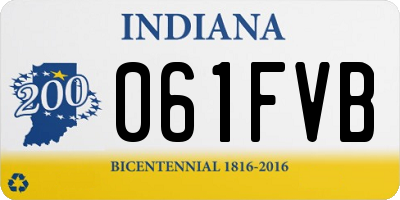 IN license plate 061FVB
