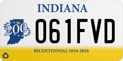 IN license plate 061FVD