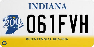 IN license plate 061FVH