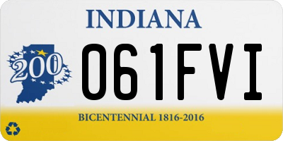 IN license plate 061FVI