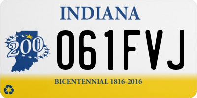 IN license plate 061FVJ