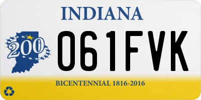IN license plate 061FVK