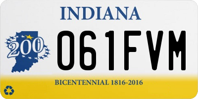IN license plate 061FVM