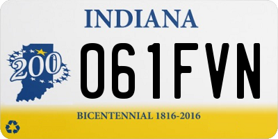IN license plate 061FVN