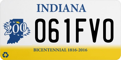 IN license plate 061FVO