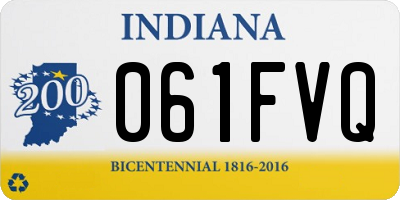 IN license plate 061FVQ