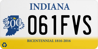 IN license plate 061FVS