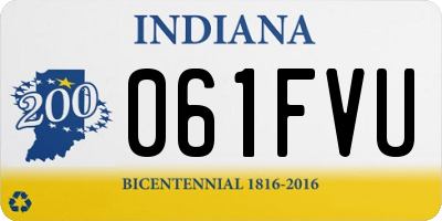 IN license plate 061FVU
