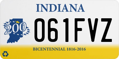 IN license plate 061FVZ
