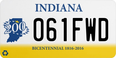 IN license plate 061FWD