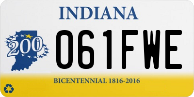 IN license plate 061FWE