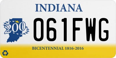 IN license plate 061FWG