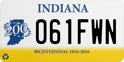 IN license plate 061FWN