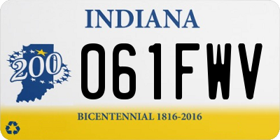 IN license plate 061FWV