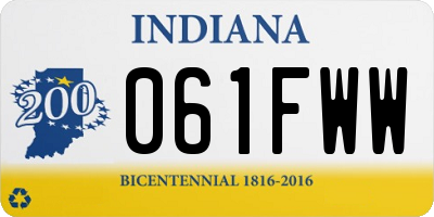 IN license plate 061FWW
