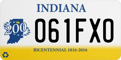 IN license plate 061FXO