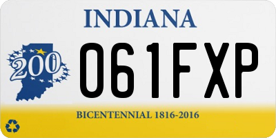 IN license plate 061FXP