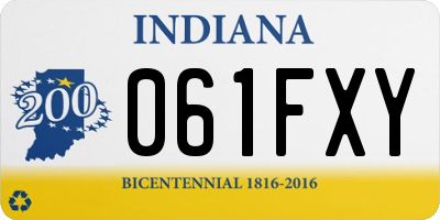 IN license plate 061FXY