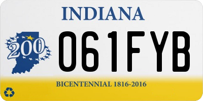 IN license plate 061FYB
