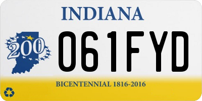 IN license plate 061FYD