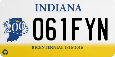 IN license plate 061FYN